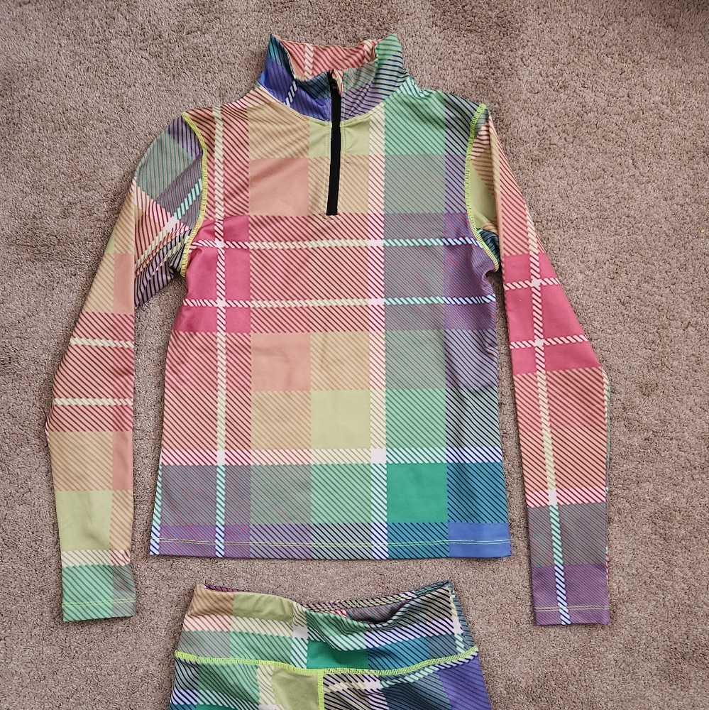 Asos check ski leggings and top NWOT
